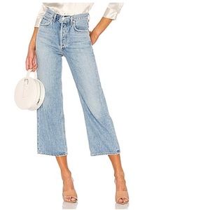 Agolde Ren high rise wide leg button fly Jean